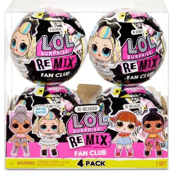 NWT L.O.L. Surprise! Remix Fan Club 4pk. 4 Re-released Dolls each w/7 Surprise - Picture 1 of 5
